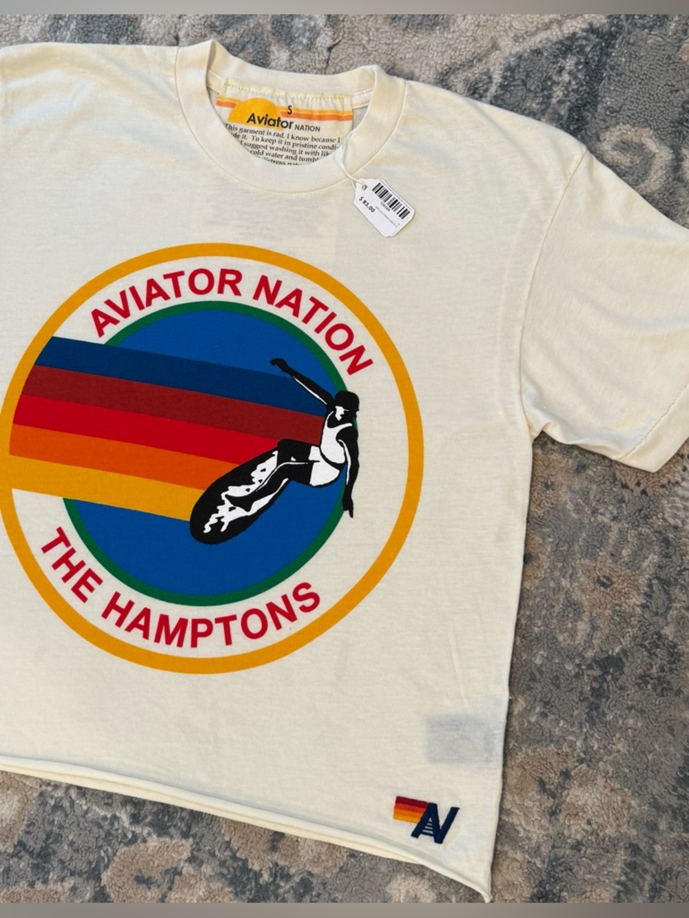 Aviator Nation The Hamptons Boyfried Tee - vintage white